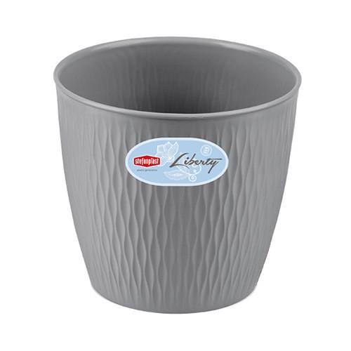 Вазон круглый Stefanplast Liberty 30х27 см Серый (87324)
