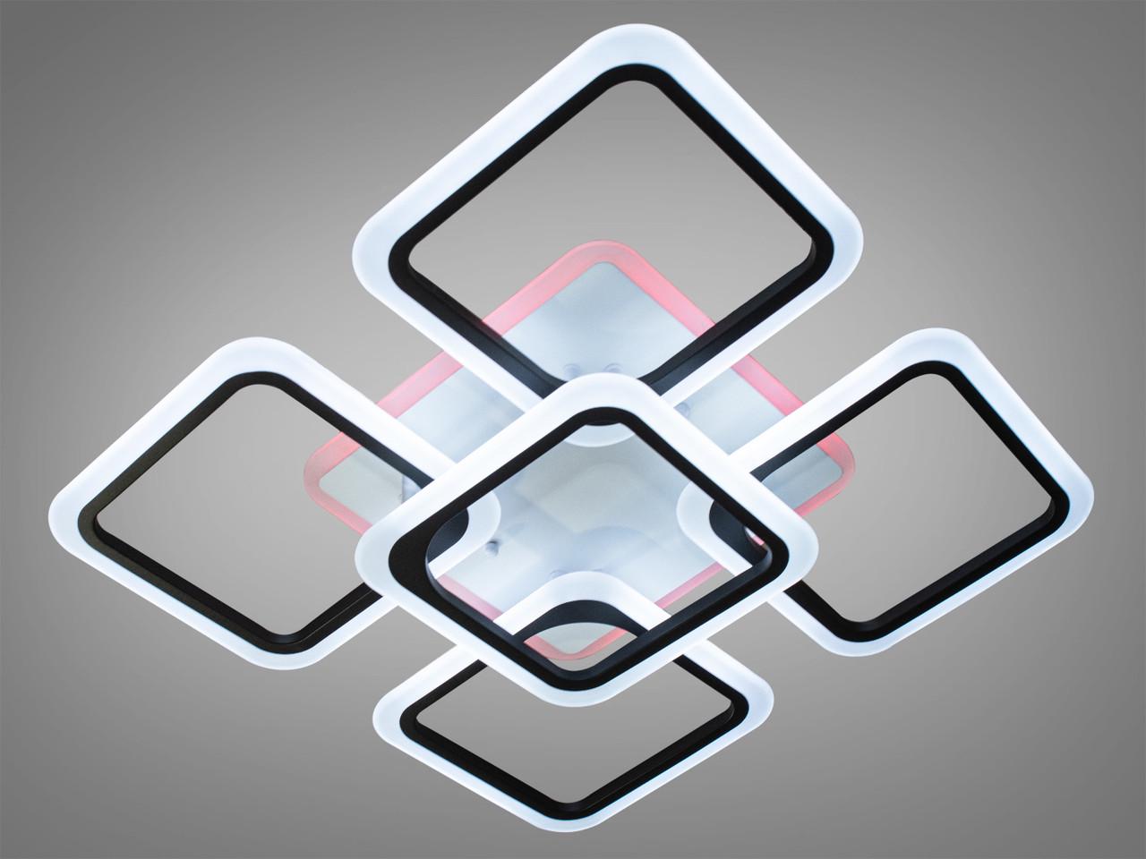 Люстра LED на кухню A8060-4+1BK-LS с пультом Черный 120W на 17м2 (1717740225) - фото 1 Люстра LED на кухню A8060-4+1BK-LS с пультом Черный 120W на 17м2 (1717740225) - фото 1