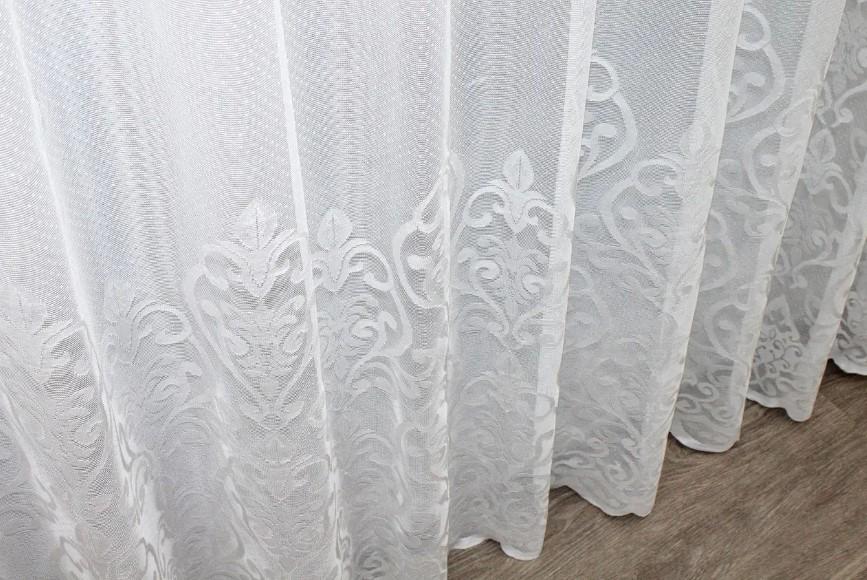 Тюль жаккард Розалия Белый (1275т) - фото 6