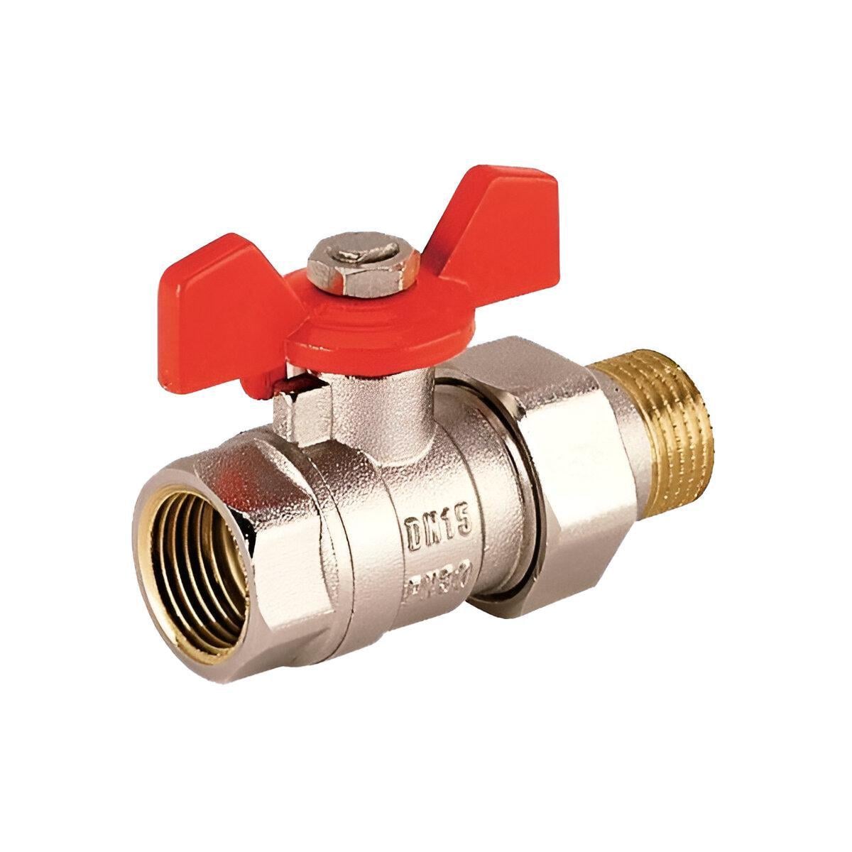 Кран шаровой Karro с американкой бабочка 3/4" Красный (1009755)