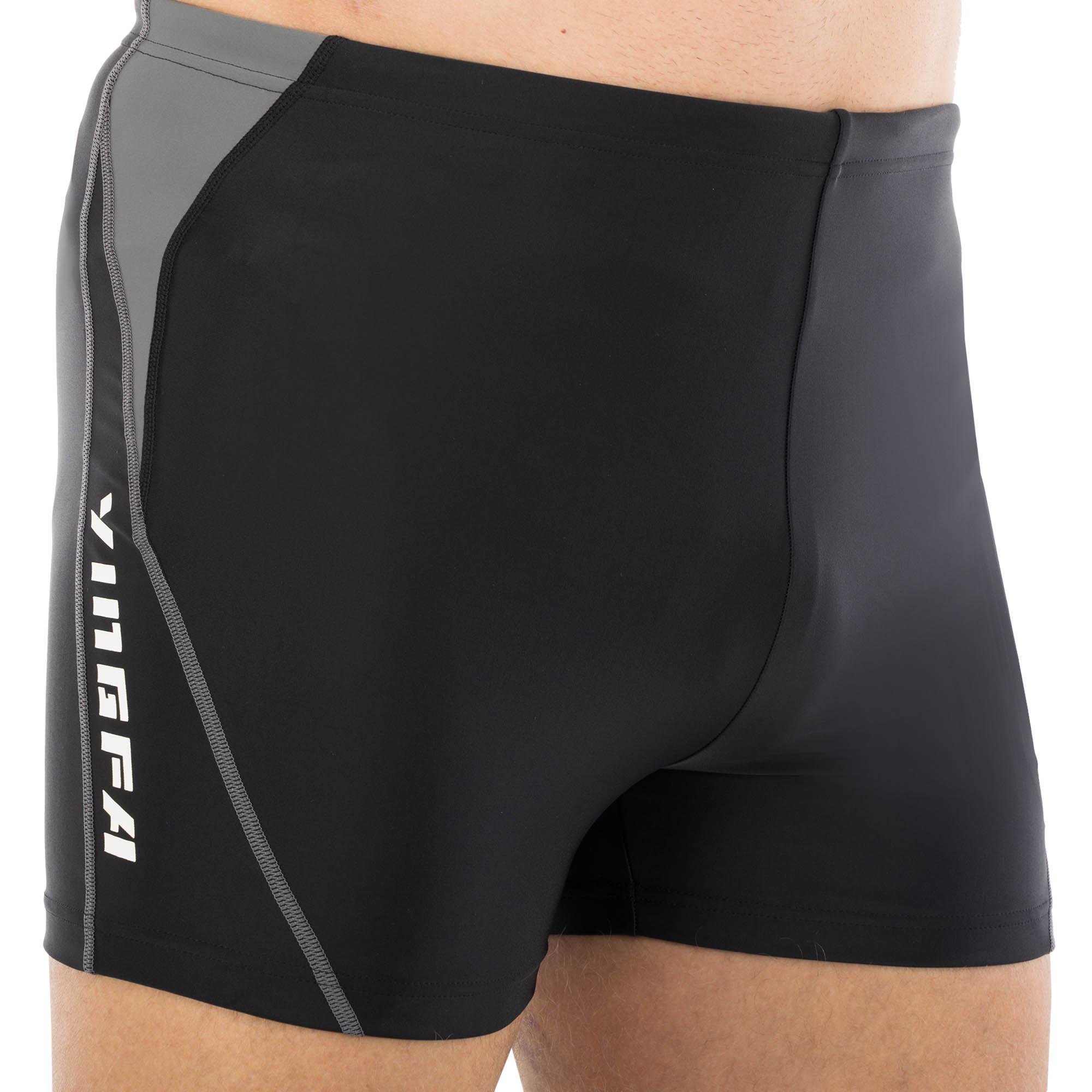 Плавки боксеры мужские для плавания YINGFA 24T852 L Черный/Серый (24T852_Черный-серый_L_(160-16) - фото 3 Плавки боксеры мужские для плавания YINGFA 24T852 L Черный/Серый (24T852_Черный-серый_L_(160-16) - фото 3