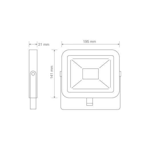 Прожектор світлодіодний Maxus FL-02 30W 5000K (1-MFL-02-3050) - фото 3