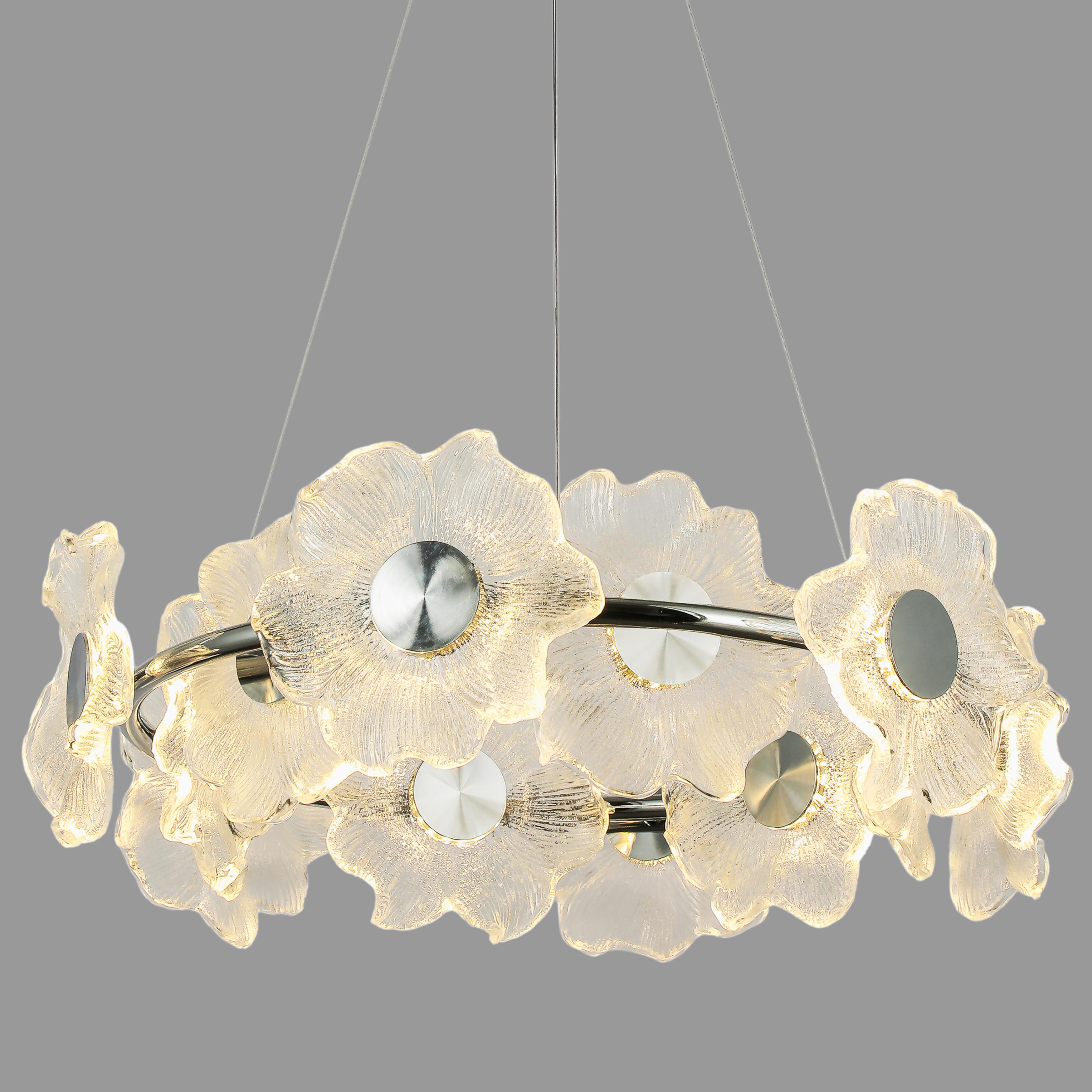 Люстра подвесная Blossom Silver 20W 60 см Серебряный (98-9249-12)