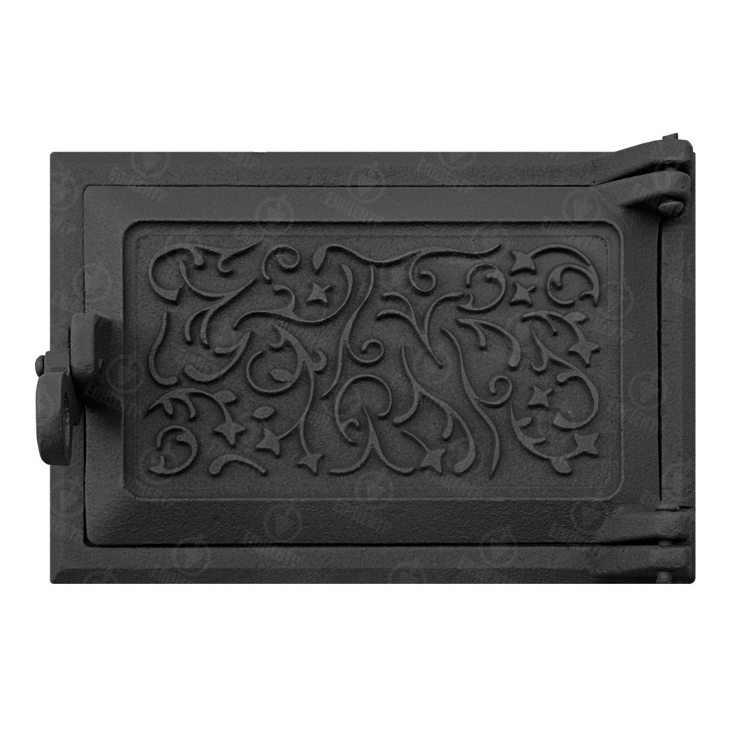 Двері піддувальні ВД-ЯП Павутинка чавунна пофарбована 250x170 мм Чорний