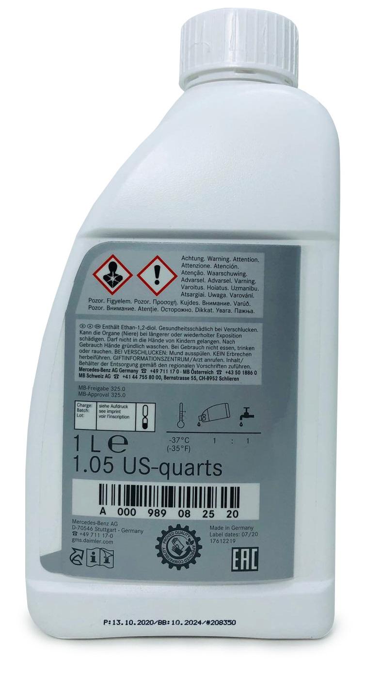 Охолоджуюча рідина Mercedes-Benz 325.0 Coolant 1 л (A000989082520) - фото 3