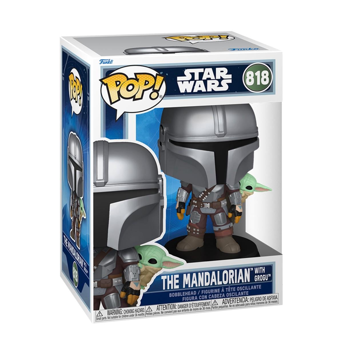 Детская игровая фигурка Funko POP коллекционная The Mandalorian Mandalorian with Grogu (90443)