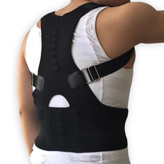 Корректор осанки SUNROZ Posture Support Brace с магнитами XL Черный (SUN2629) - фото 5
