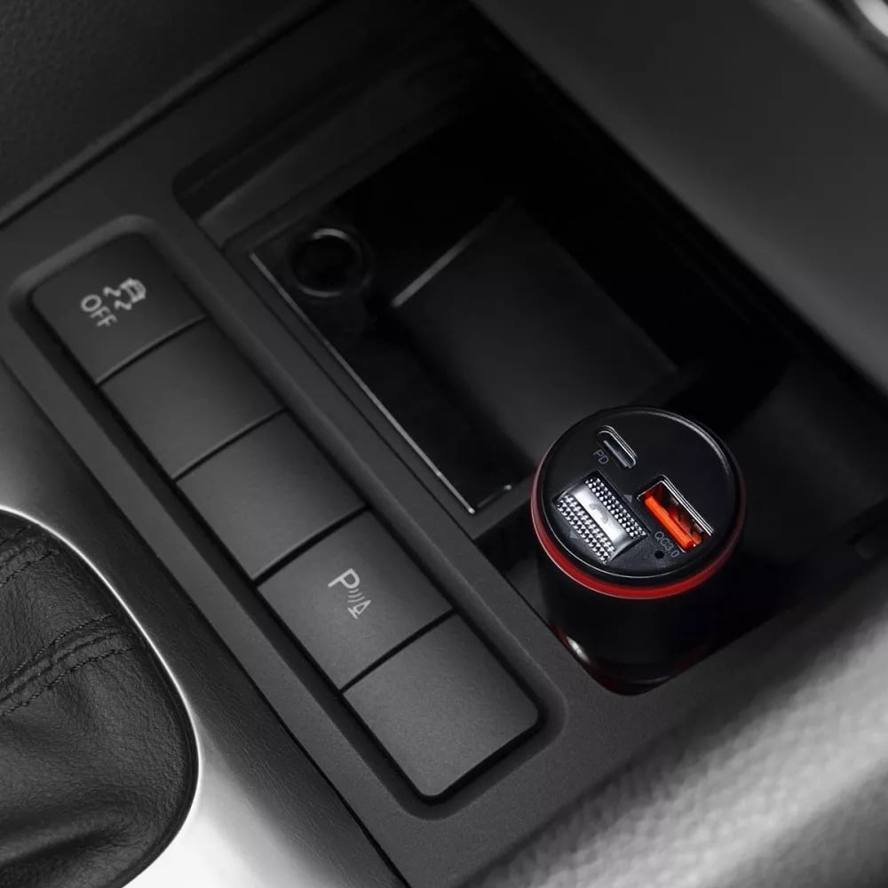 Зарядний пристрій в автомобіль в автомобіль Proove FM Launcher 30 Вт з RGB-підсвічуванням Silver (27316827) - фото 6