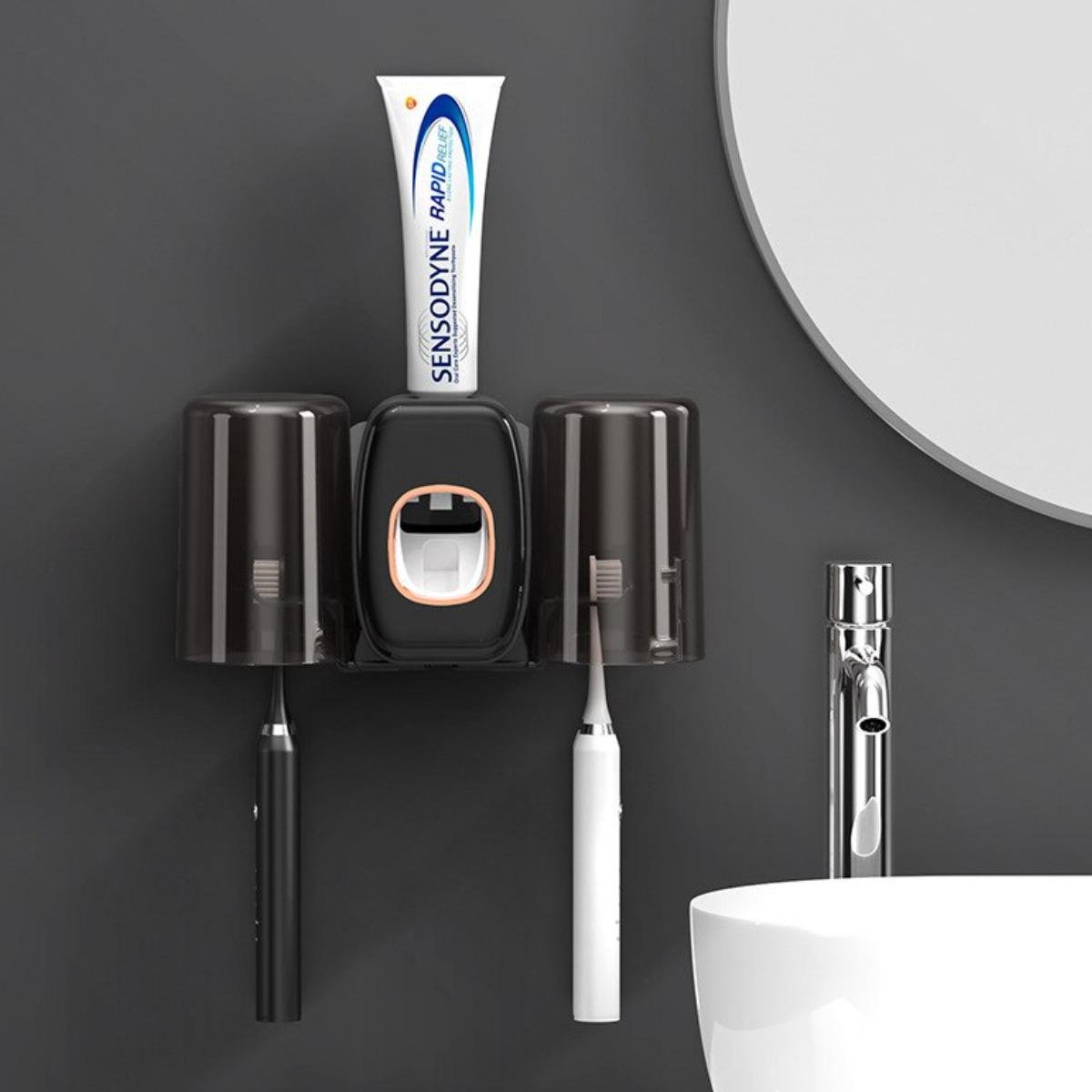 ᐉ Диспенсер для зубной пасты Toothbrush Holder с держателем зубных щеток • Купить в Киеве, Украине • Лучшая цена в Эпицентр