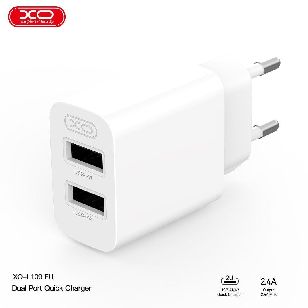 Устройство зарядное Xo L109 USB/2,4A White (36699) - фото 3