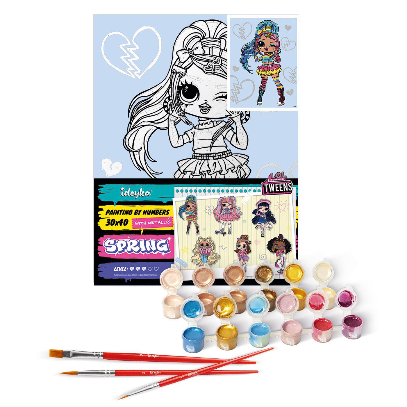 Картина за номерами Ideyka для дітей LOLSurprise! Tweens Emma Emo КНО6278 30x40 см (MTT-196486)
