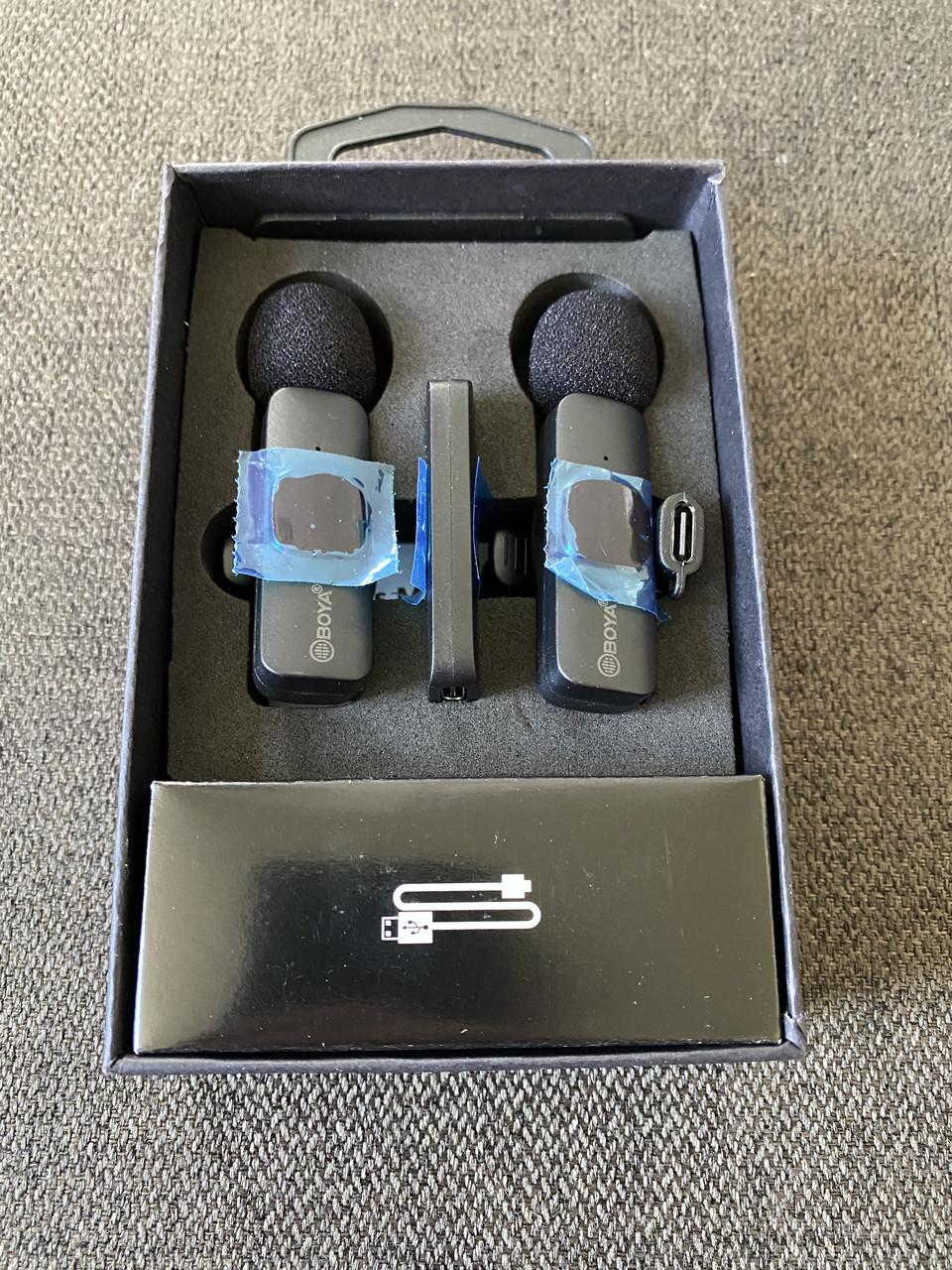 Микрофон петличный беспроводной Boya BY-MW3 из Type-C петличка для айфона/андроида 2 шт. (2610589312) - фото 7