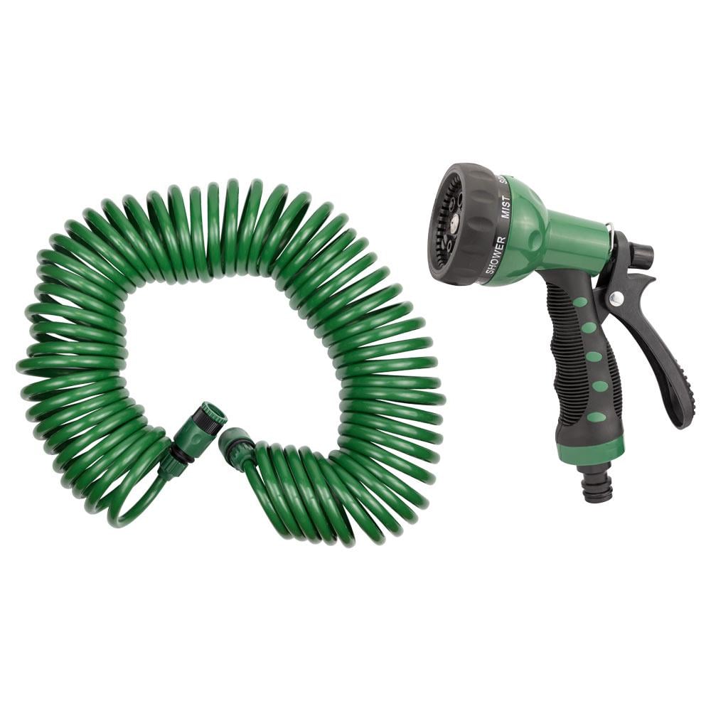 Набор поливочный Grad шланг спиральный и пистолет распылитель 7-ми режимный 15 м (5019075)