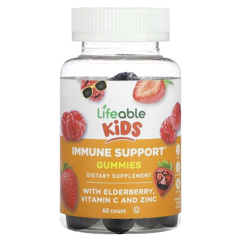 Вітаміни для дітей для підтримки імунітету Lifeable Kids Immune Support Gummies Ягоди 60 мармеладок (2834956161)