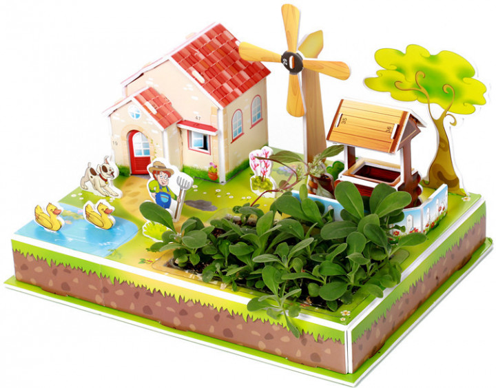3D Пазл My Zalipoo Мельничный садик с живым растением (Z-001)