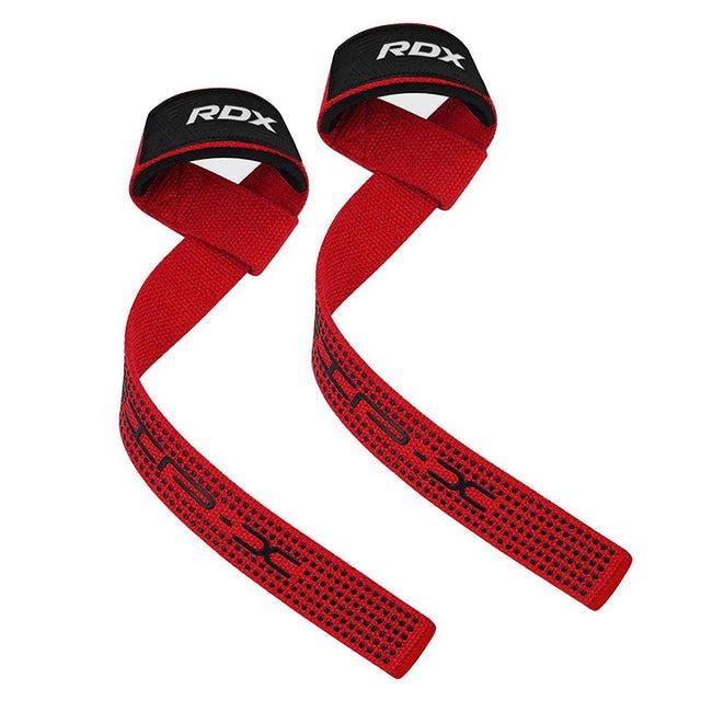 Лямки для тяги RDX S4 Gym Cotton Gel Straps Plus Red (21398878) - фото 3