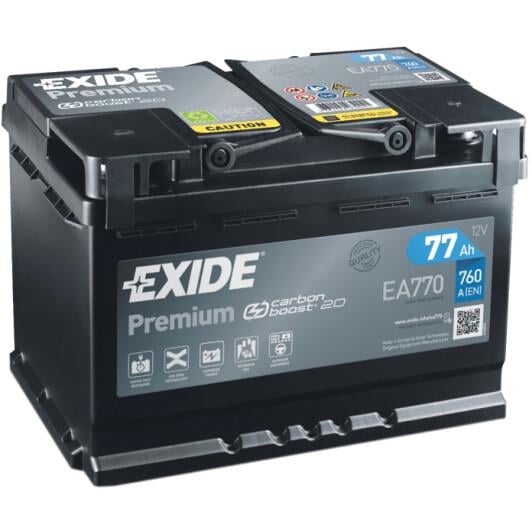 Аккумулятор EXIDE PREMIUM R EN760 77 Ah-12 V 278х175х190 мм (AGM12-8)