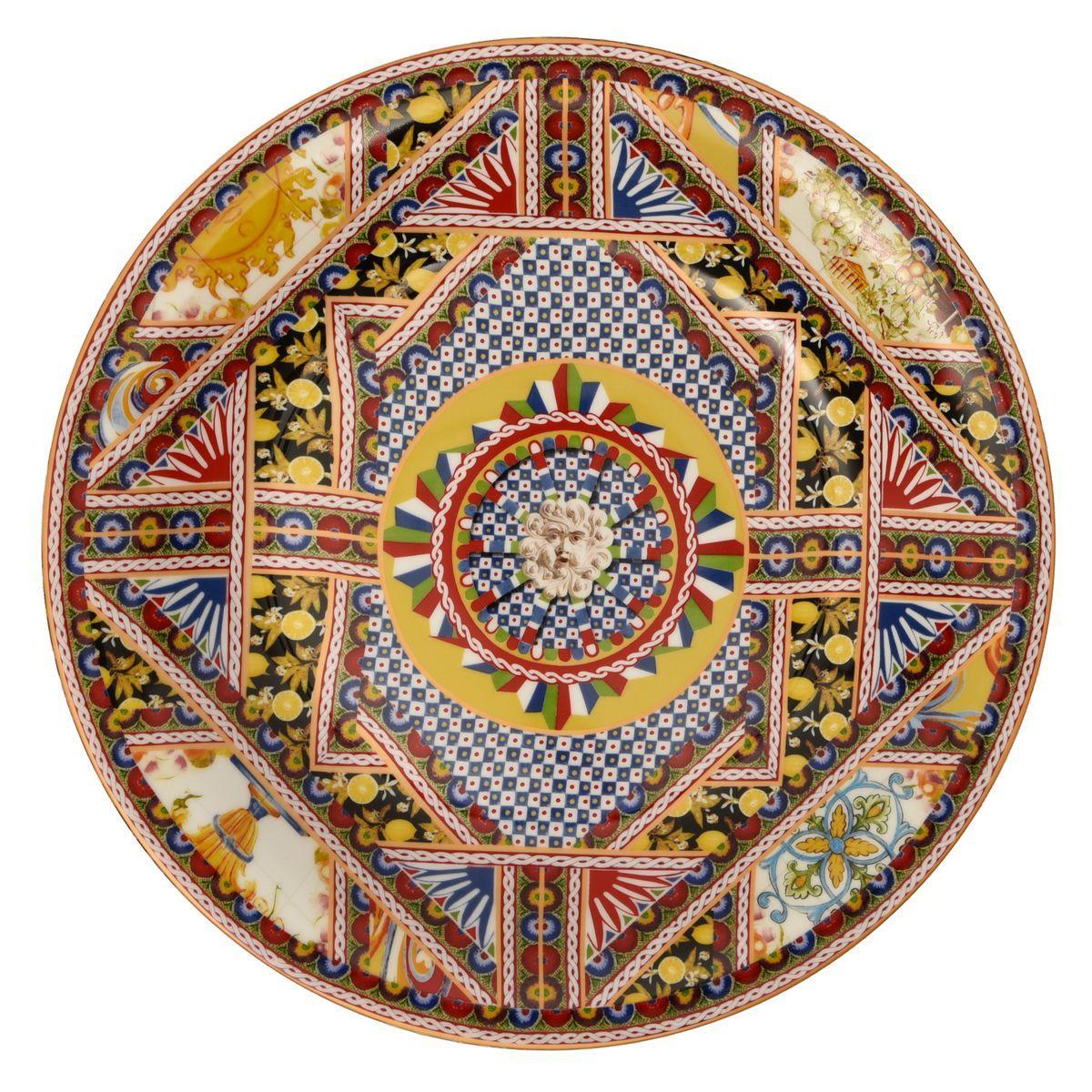 Фруктівниця Palais Royal Santa Rosalia з яскравим малюнком з порцеляни 15х35 см (37048) - фото 3