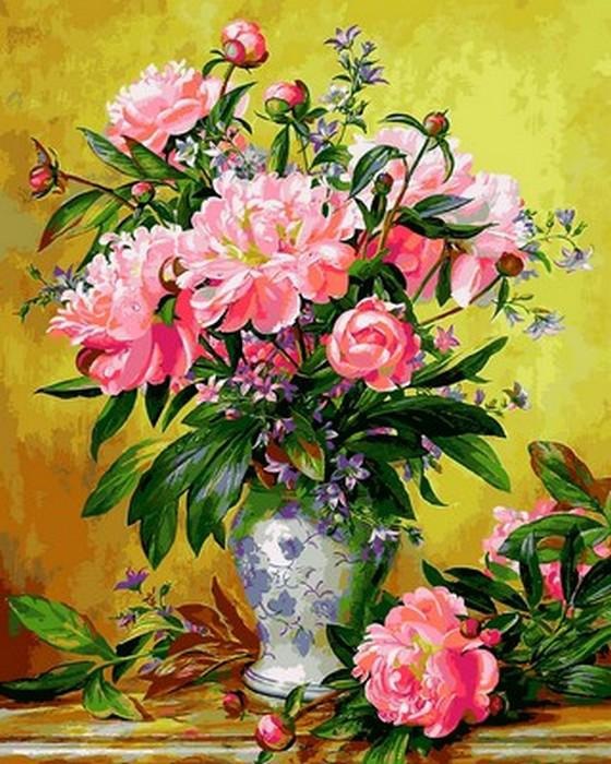 Картина по номерам Mariposa "Пионы в изящной вазе" 40x50 см (MR-Q2164)