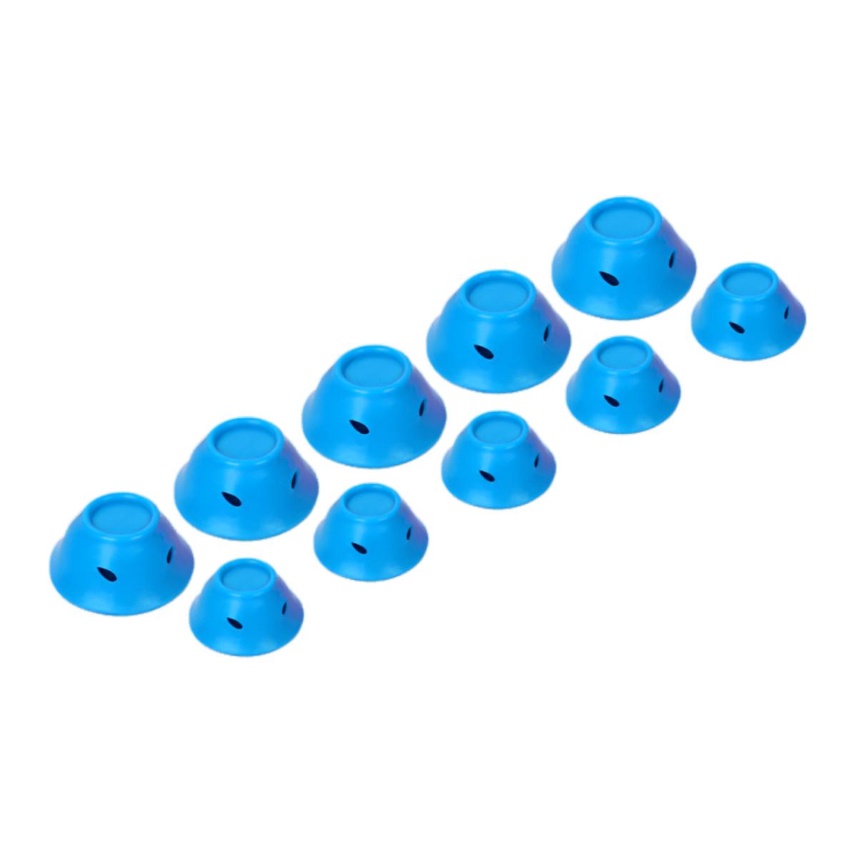 Бигуди MagicCurler мягкие силиконовые для волос 10 шт. Синий (458)