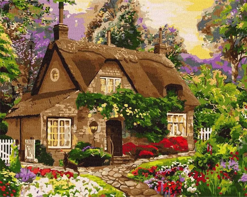 Картина по номерам Ideyka Домик в лесу 40x50 см (KH6323)