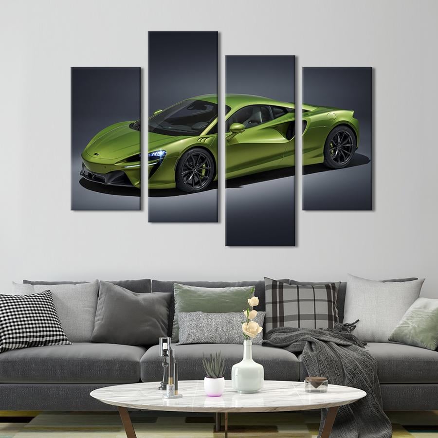 Картина на холсте Элегантный спорткар McLaren Artura 129x90 см (1281-42)