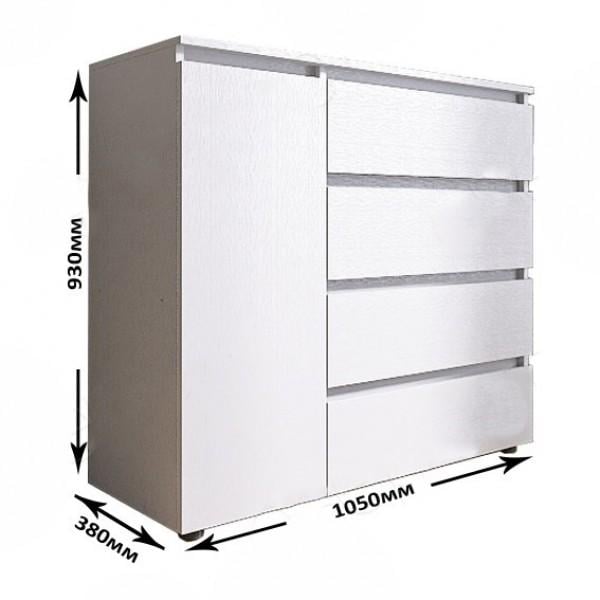 Комод Эверест КЛ-3 Лайт ЛДСП Нимфея Альба - фото 6 Комод Эверест КЛ-3 Лайт ЛДСП Нимфея Альба - фото 6