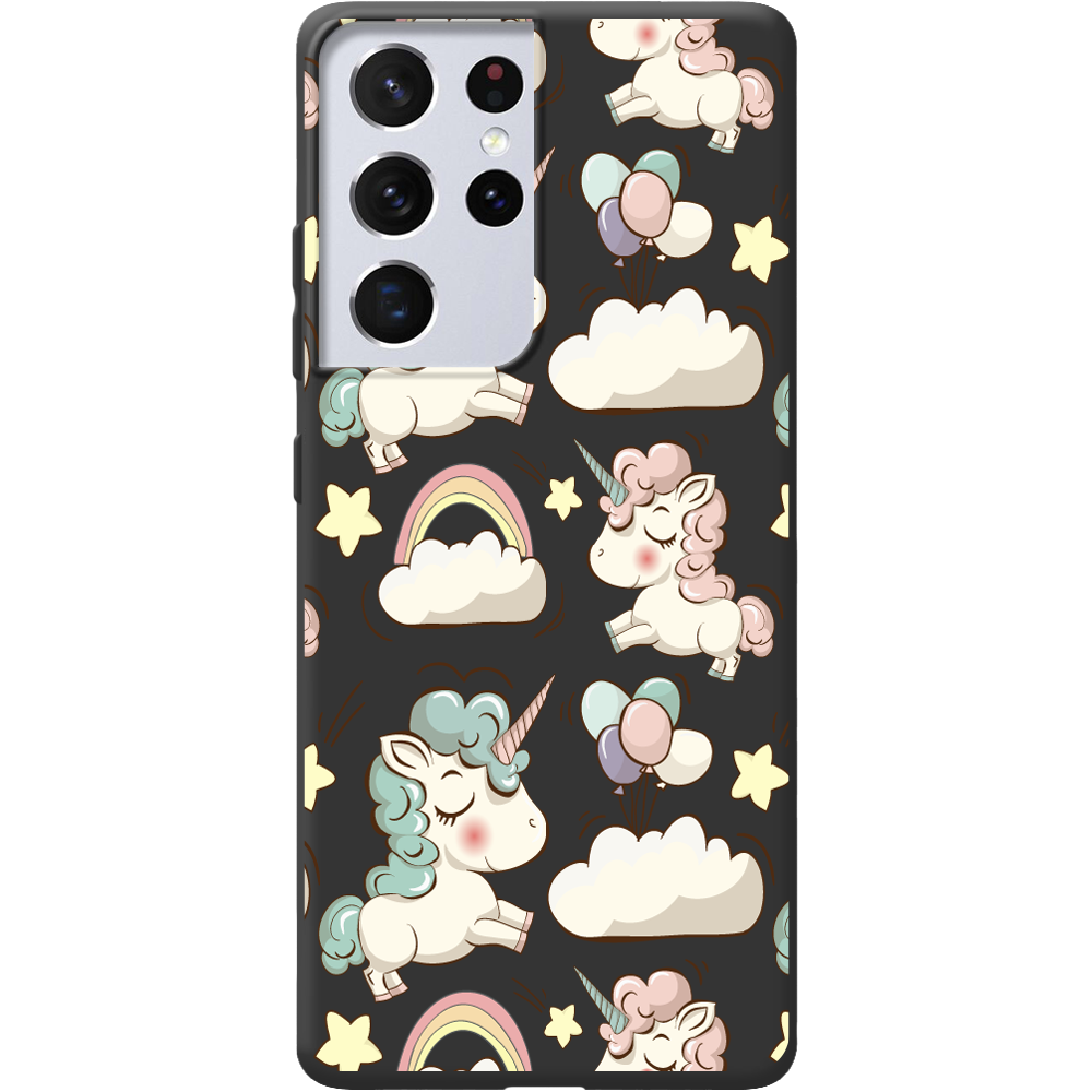 Чохол BoxFace Samsung G998 Galaxy S21 Ultra Unicorns Чорний силікон (41719-cc2-42011)
