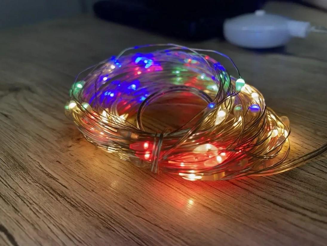 Гірлянда музична USB RGB на прозорому дроті Різнокольоровий (22867513) - фото 5