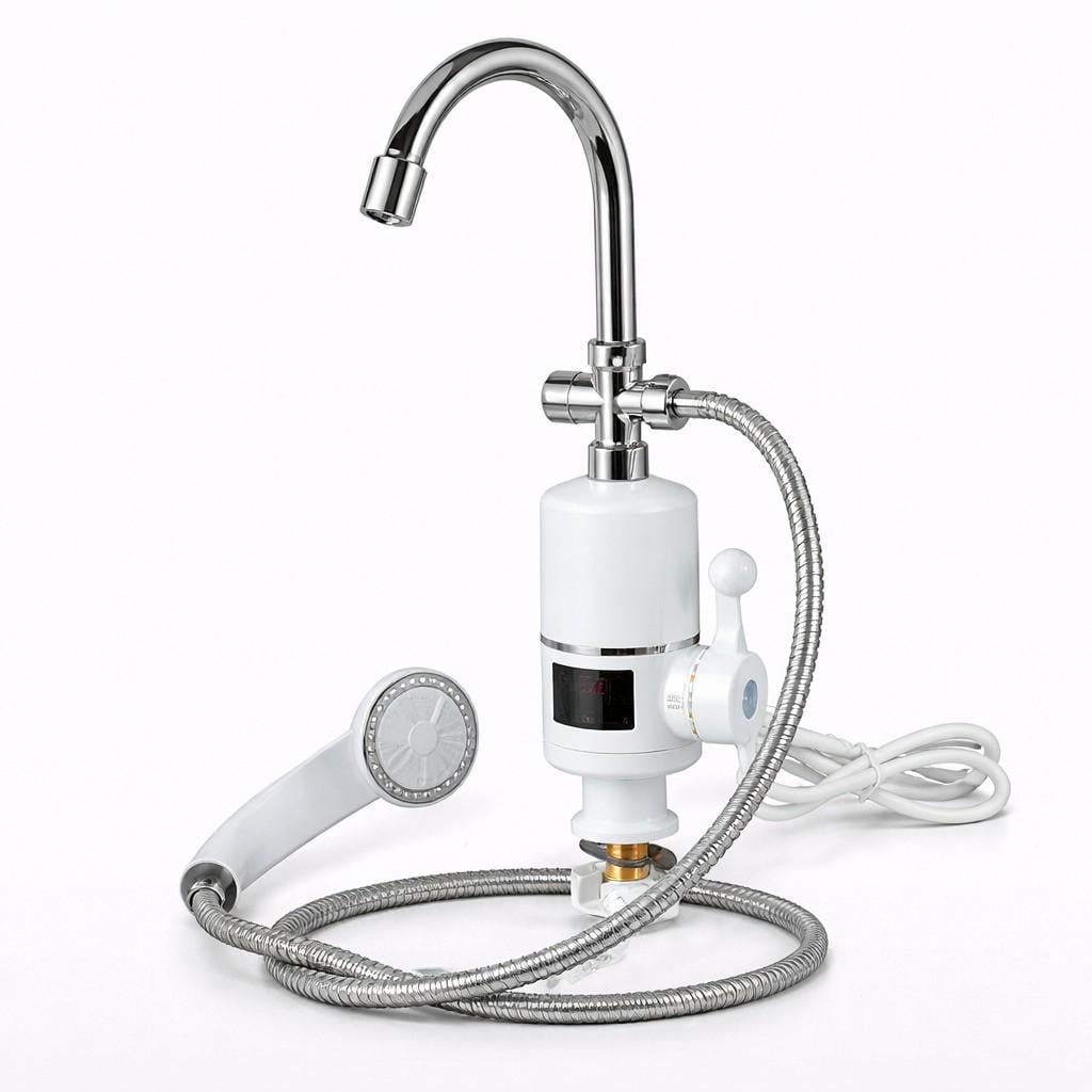 Проточный водонагреватель Wezer SDR-B05ST 3 кВт для ванны с душем/дисплей температуры/поворотный высокий излив
