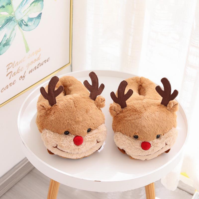 Тапочки плюшевые Елени рождественские р. 34-38 (6070)