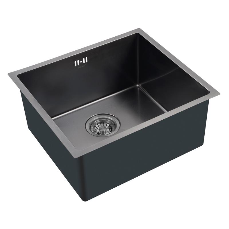 Мойка для кухни MIXXUS MX4843-220x1,0-PVD-BLACK MX0557 480x430 мм матовая 1 мм (63406)