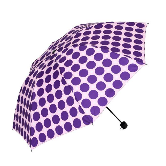 Парасолька складна автомат Dots 8 спиць купол 95 см Violet (28915394) - фото 6