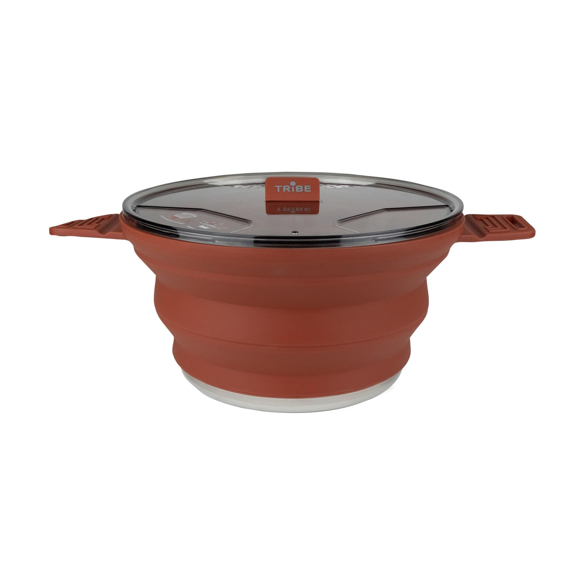 Силиконовая кастрюля Tribe Collapsible Pot 2,5 л Коричневый (T-FF-0025-brown)