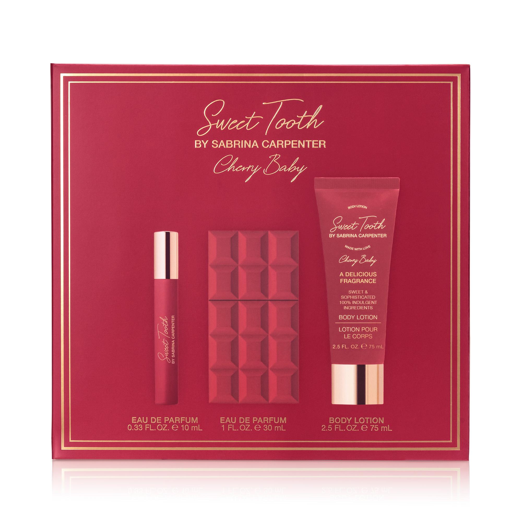 Парфумерний набір Sabrina Carpenter Cherry Baby вода для жінок 30 мл і 10 мл і лосьйон для тіла 75 мл (679806) - фото 2 Парфумерний набір Sabrina Carpenter Cherry Baby вода для жінок 30 мл і 10 мл і лосьйон для тіла 75 мл (679806) - фото 2