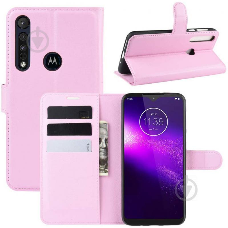 Чохол-книжка Litchie Wallet для Motorola One Macro / Moto G8 Play Pink (hub_lIWi01878) - фото 2