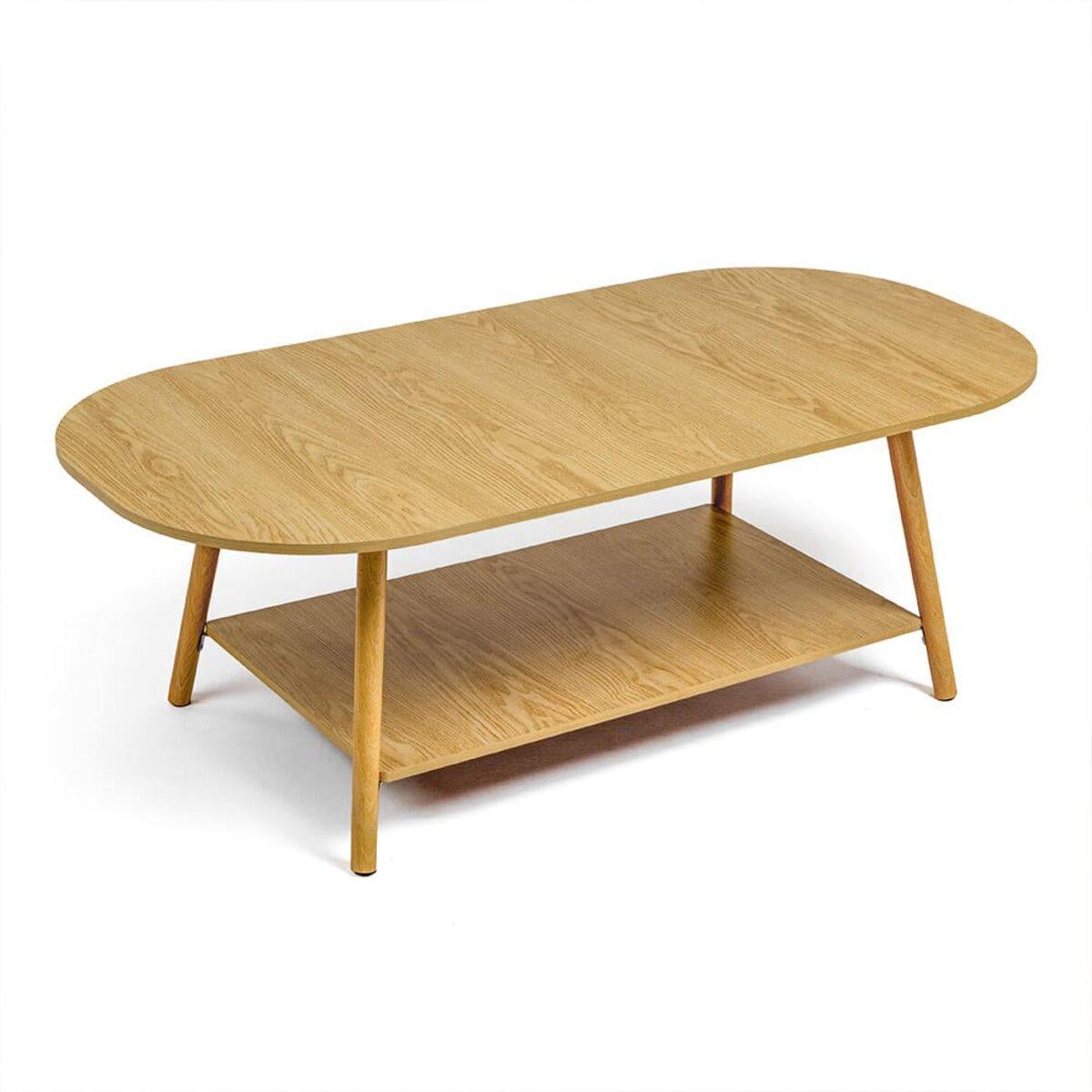 Столик кавовий овальний 120х60х41,5 см Wood Brown (SW-00003363)