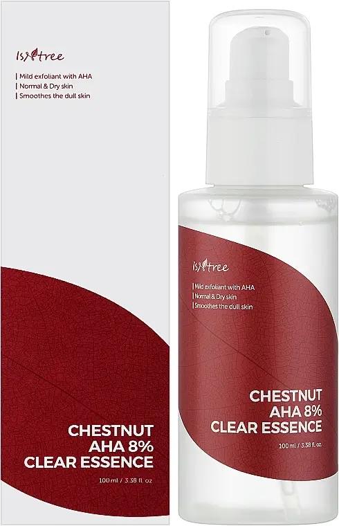 Сыворотка для лица обновляющая Isntree Chestnut AHA 8% Clear Essence с AHA кислотой и экстрактом каштана 100 мл (823_1757)