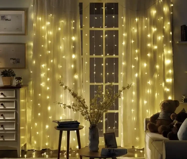 Гірлянда водоспад UKC 200 LED 2х2 м Теплий білий (2415661839) - фото 2 Гірлянда водоспад UKC 200 LED 2х2 м Теплий білий (2415661839) - фото 2