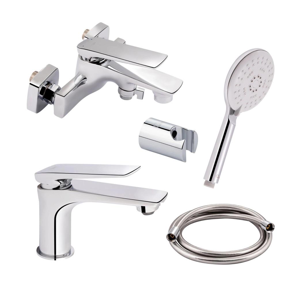 Набор смесителей Qtap Vlasta для ванной с душевым гарнитуром