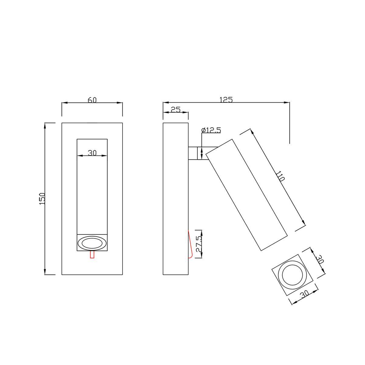Бра MJ-Light Reader 3200 K BK (15035) - фото 2