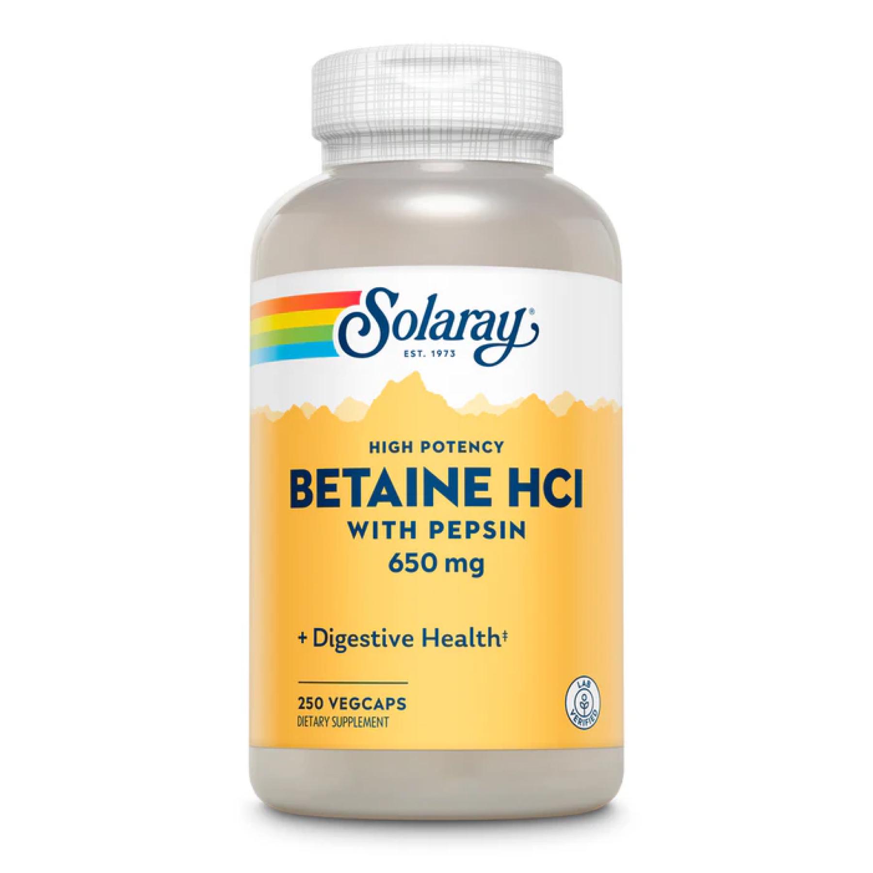 Натуральная добавка High Potency Betaine HCl with Pepsin 650 mg 250 veg caps (2023-10-3580)