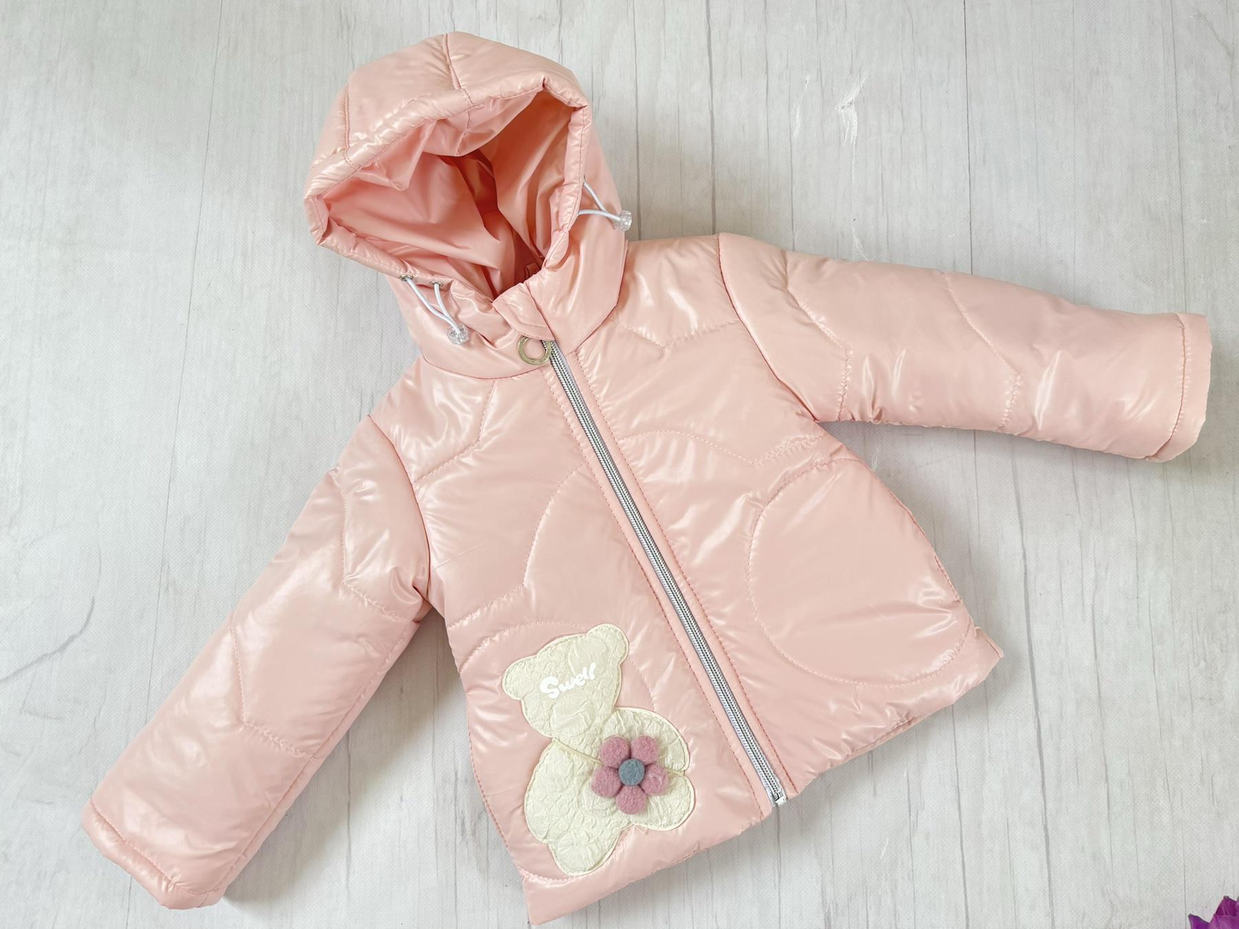 Куртка демісезонна для дівчинки 86 см Персиковий (D-8444-86п)