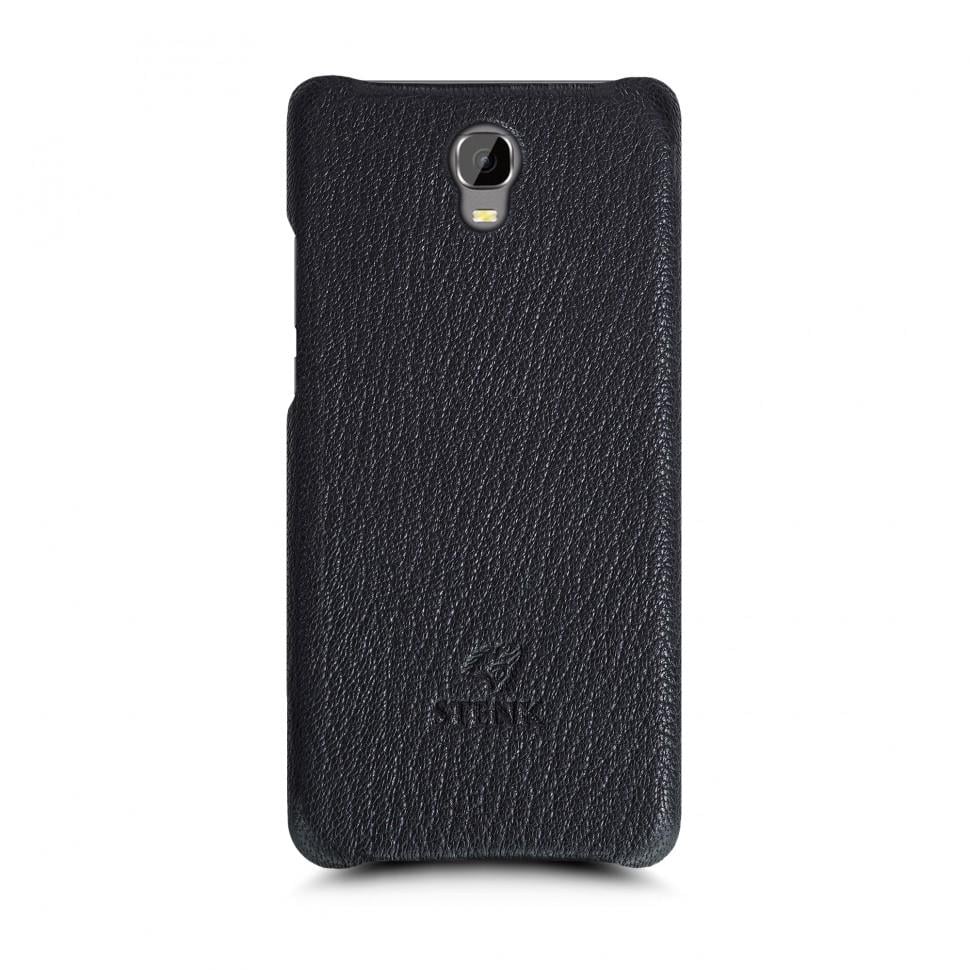 Кожаная накладка Stenk Cover для Oukitel K6000 Plus Черный (69386)
