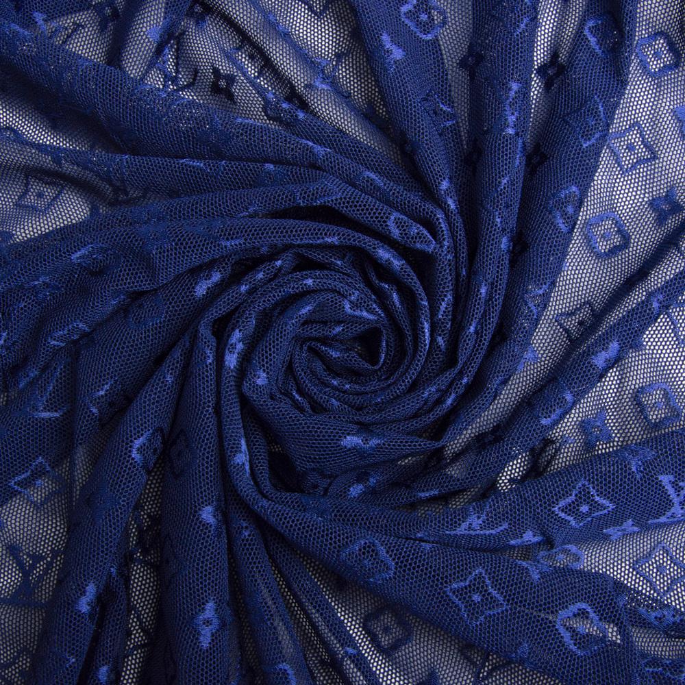 Ткань Сетка LV стрейч Синий (24390)