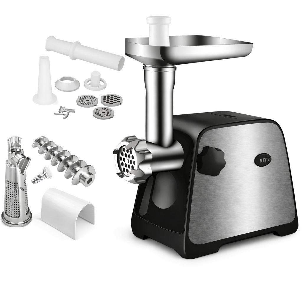 Мясорубка с функцией реверса MS-2026 4500 Вт с соковыжималкой Серый (GR-05536)