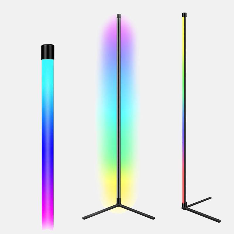 Лампа підлогова світлодіодна RGB Bluetooth з пультом Black - фото 3