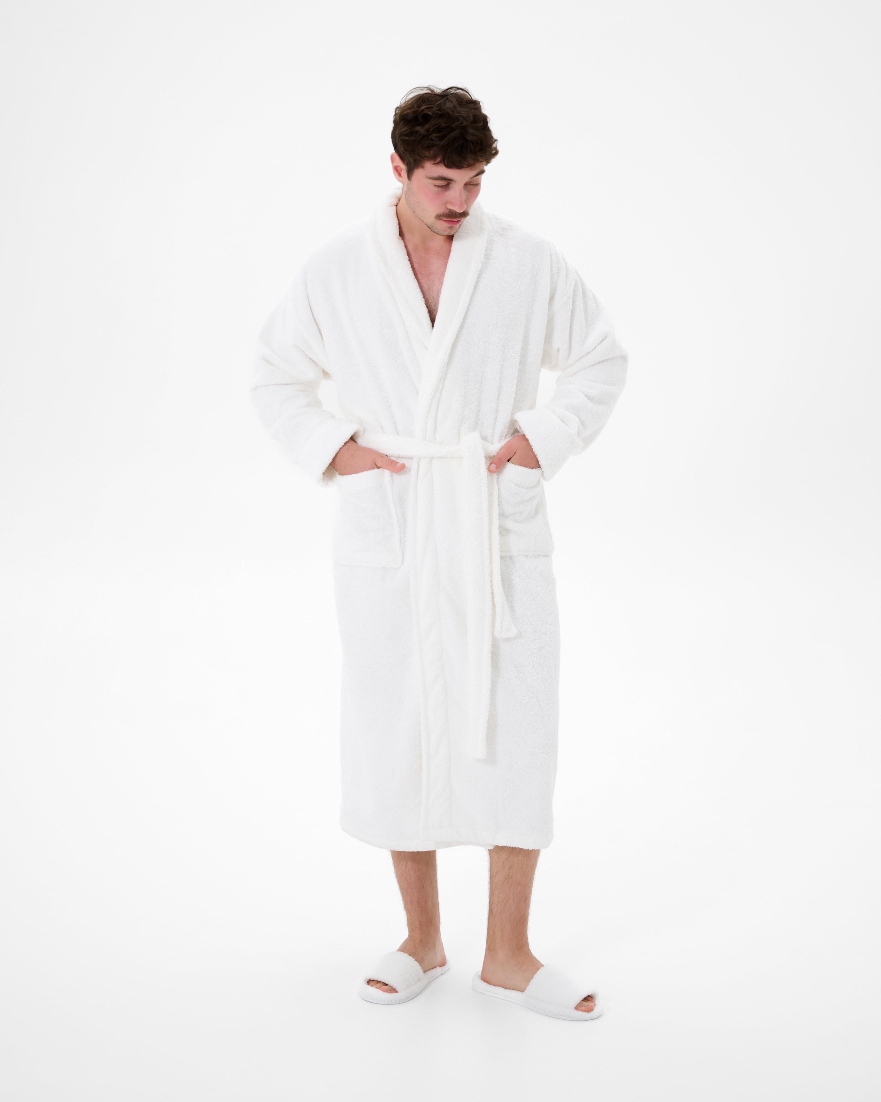 Халат махровий Lotus Home Basic Soft 2XL Білий (26029357) - фото 2