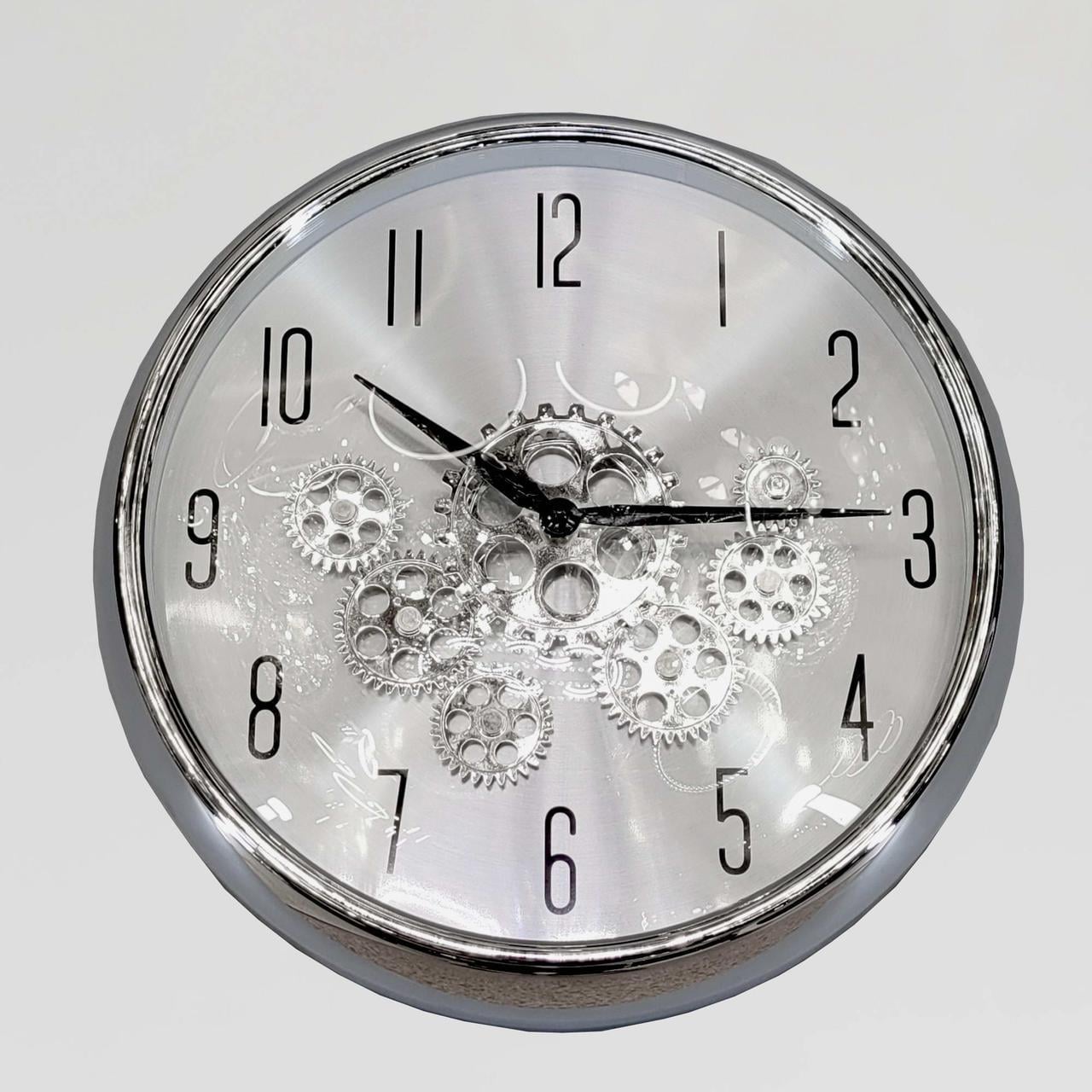Часы настенные бесшумные OV-0039 35,2 см с открытым механизмом шестернями/колесиками под старину (2861666934)