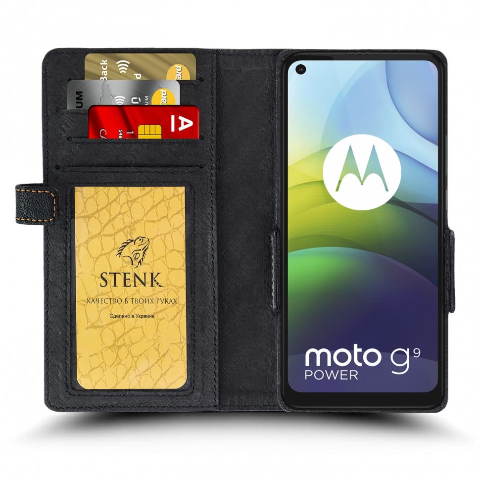Чехол книжка Stenk Wallet для Motorola G9 Power Черный (68340)